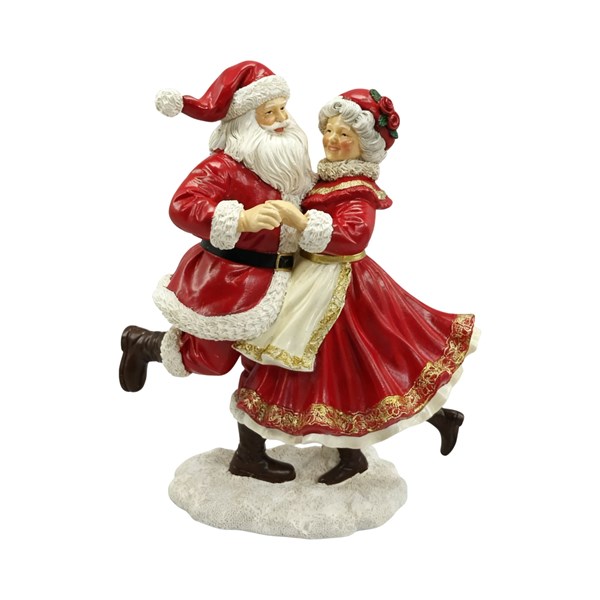 Mr & Mrs Claus Dancing 23cm Mr & Mrs Claus Dancing 23cm
