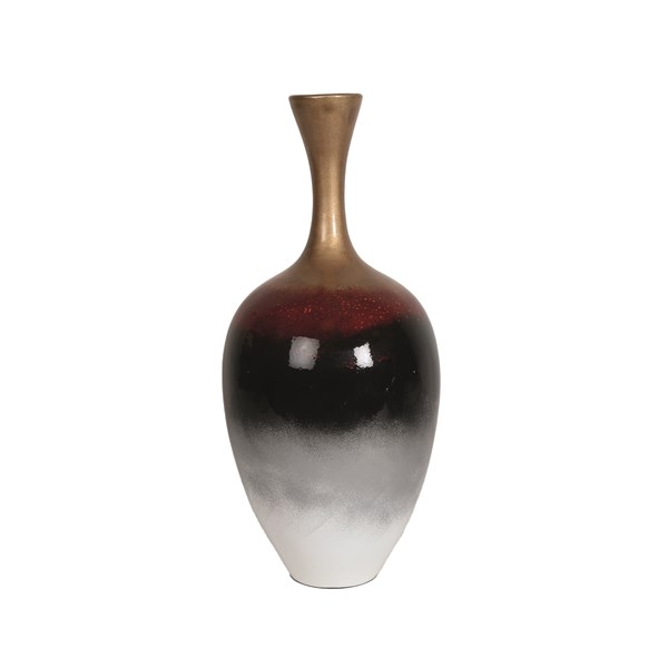 Multi Coloured Ombre Vase with Narrow Gold Neck 45cm Multi Coloured Ombre Vase with Narrow Gold Neck 45cm