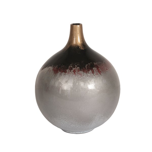 Multi Surface and Colour Narrow Neck Bulb Vase 25cm Multi Surface and Colour Narrow Neck Bulb Vase 25cm