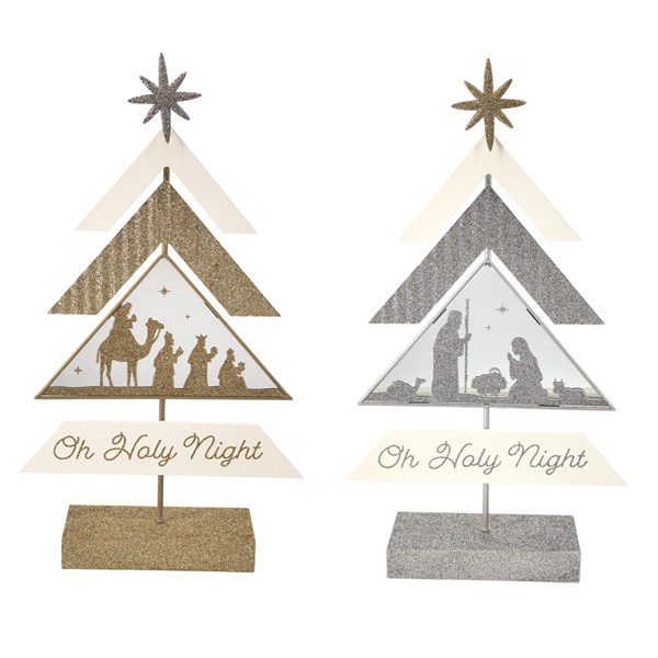 Nativity Tree 22 x 40cm 2 Assorted Nativity Tree 22 x 40cm 2 Assorted