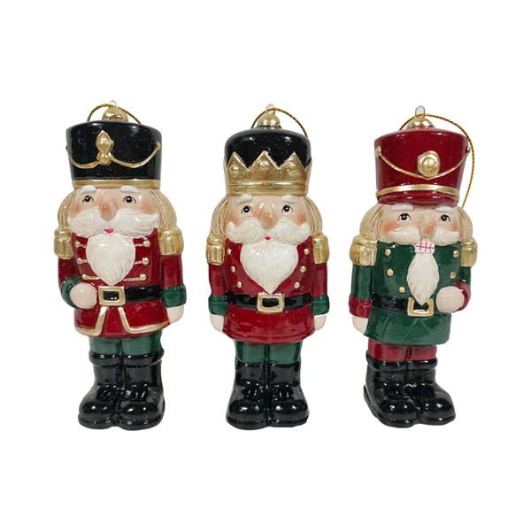Nutcracker Tree Decoration 12cm 3 Assorted Nutcracker Tree Decoration 12cm 3 Assorted