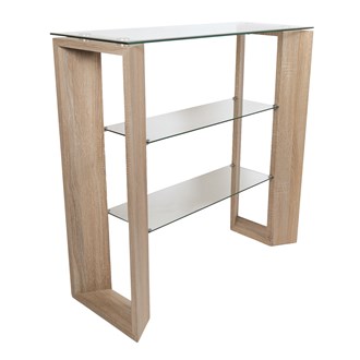 Oak Veneer Console Table 100x40cm