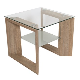 Oak Veneer Side Table/Shelf 55x55cm