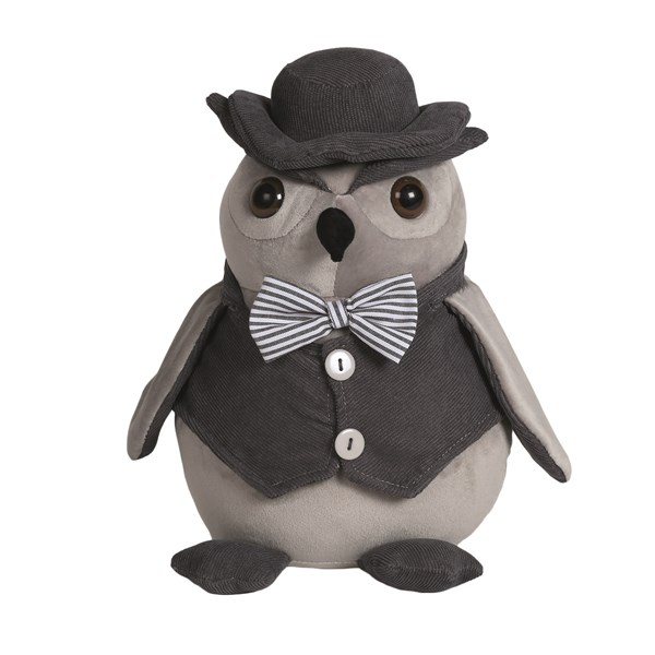 Owl Door Stop Grey 32x21cm Owl Door Stop Grey 32x21cm