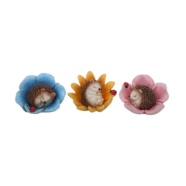 Petal Hedgehogs 6cm 3 Asst