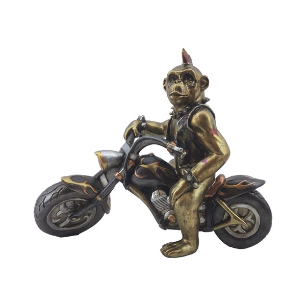 Punk Chimp On Motor Bike 27.5cm Punk Chimp On Motor Bike 27.5cm