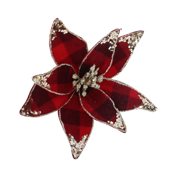 Red Poinsettia Tree Decoration 19cm Red Poinsettia Tree Decoration 19cm