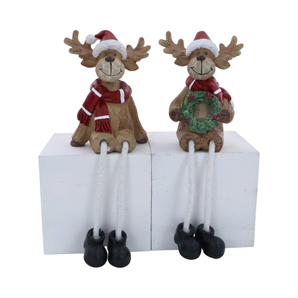 Reindeer Shelf Sitter 18 cm 2 Assorted Reindeer Shelf Sitter 18 cm 2 Assorted