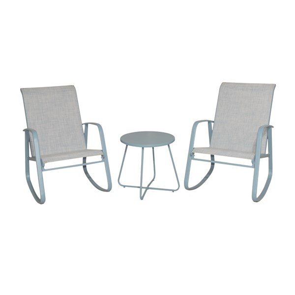 Rocking Chairs & Table Set Blue