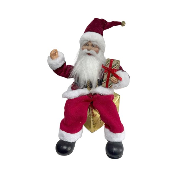 Santa On Present 34x42cm Santa On Present 34x42cm