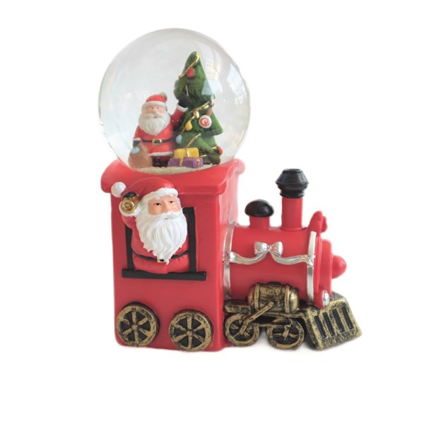 Santa Train Snow Globe 8cm Santa Train Snow Globe 8cm