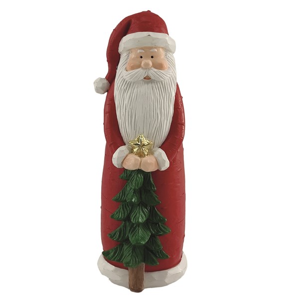 Santa With Wreath 27cm Santa With Wreath 27cm