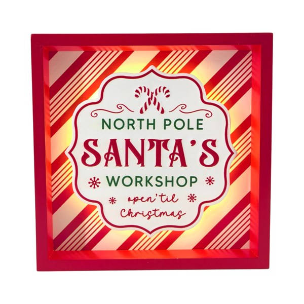 Santa's Workshop Sign 18cm Santa's Workshop Sign 18cm