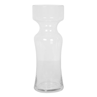 Clear Glass Shaped Vase 30cm