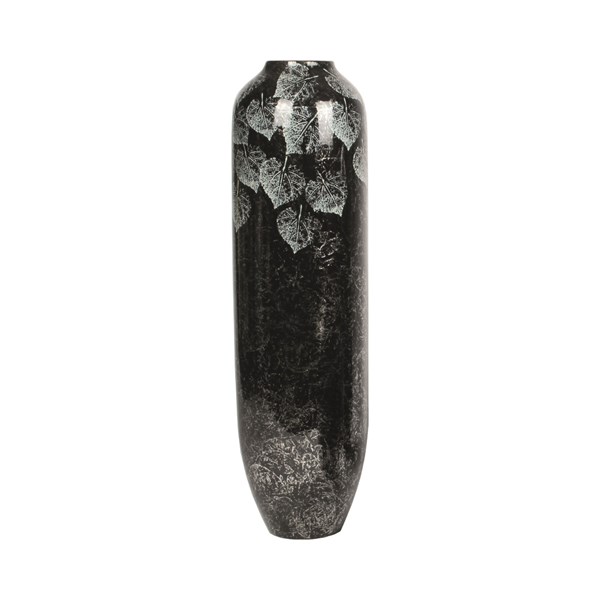 Silver Leaf Tall Narrow Vase 60cm Silver Leaf Tall Narrow Vase 60cm