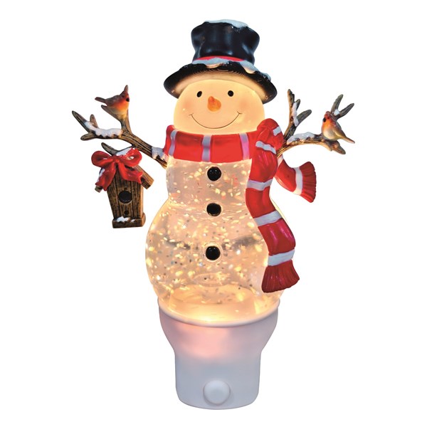 Snowman Night Light Spinner 18cm Snowman Night Light Spinner 18cm