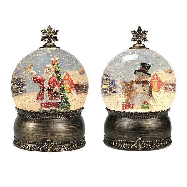 Snowman Santa Spinner 19cm 2 Assorted