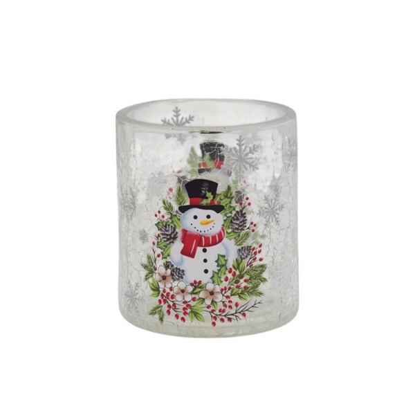 Snowman Tealight Holder 7cm Snowman Tealight Holder 7cm
