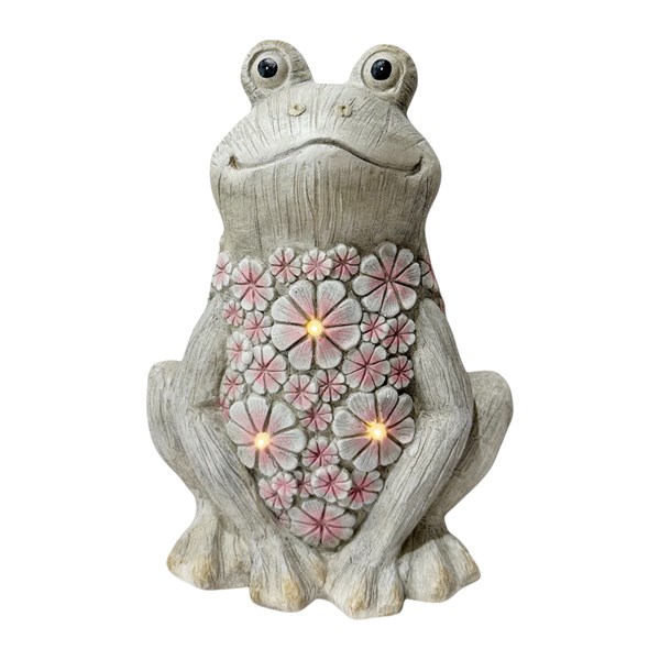 Solar Floral Frog 26x36cm Solar Floral Frog 26x36cm