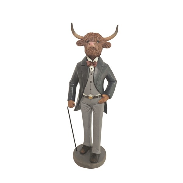 Standing Highland Cow in Suit 29cm Standing Highland Cow in Suit 29cm