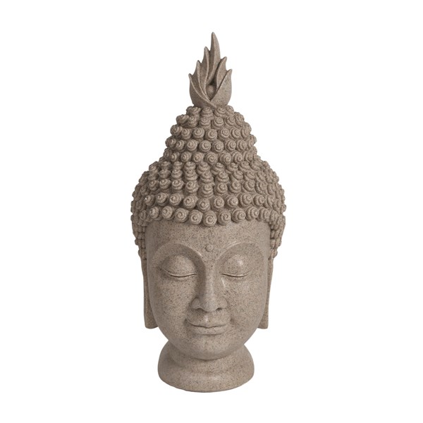 Stone Effect Buddha Head 37cm Stone Effect Buddha Head 37cm