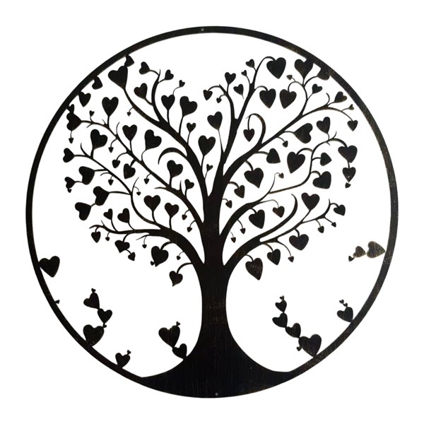 Tree Heart Wall Art Bronze 60cm