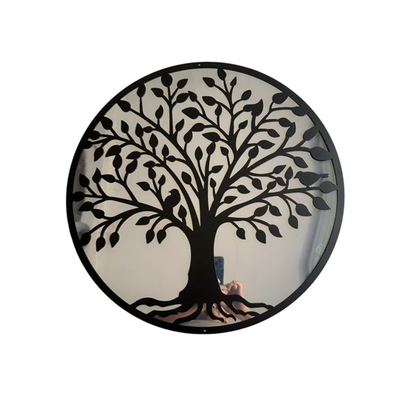Tree of Life Mirror Black 60cm