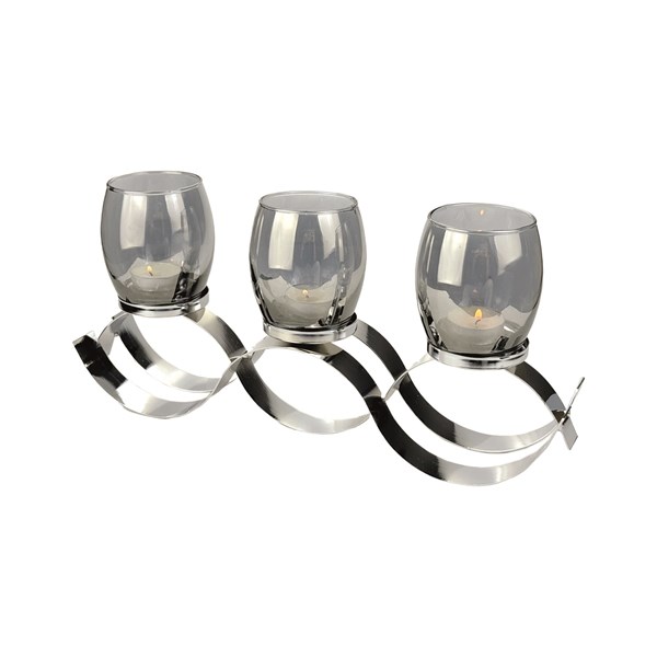 Wave 3 Tealight Holder 35x17cm Wave 3 Tealight Holder 35x17cm