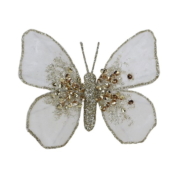 White Butterfly Tree Decoration 14cm White Butterfly Tree Decoration 14cm