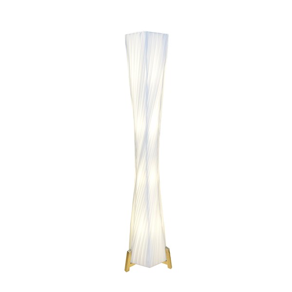 White Pleated Waisted Floor Lamp 120cm White Pleated Waisted Floor Lamp 120cm