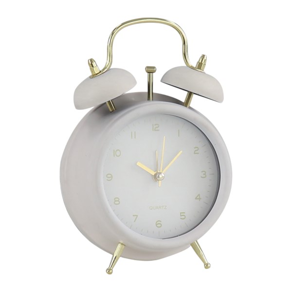 White Retro Table Clock 17cm White Retro Table Clock 17cm