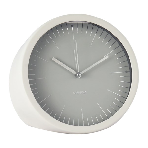 White Table Clock 15cm