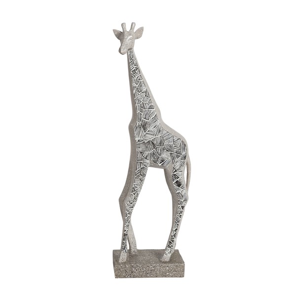 White Textured Giraffe Figurine 46cm White Textured Giraffe Figurine 46cm