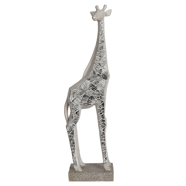 White Textured Giraffe Figurine 51cm White Textured Giraffe Figurine 51cm