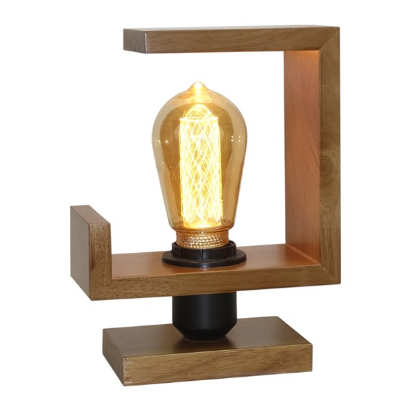 Wooden Abstract Table Lamp 23cm Wooden Abstract Table Lamp 23cm