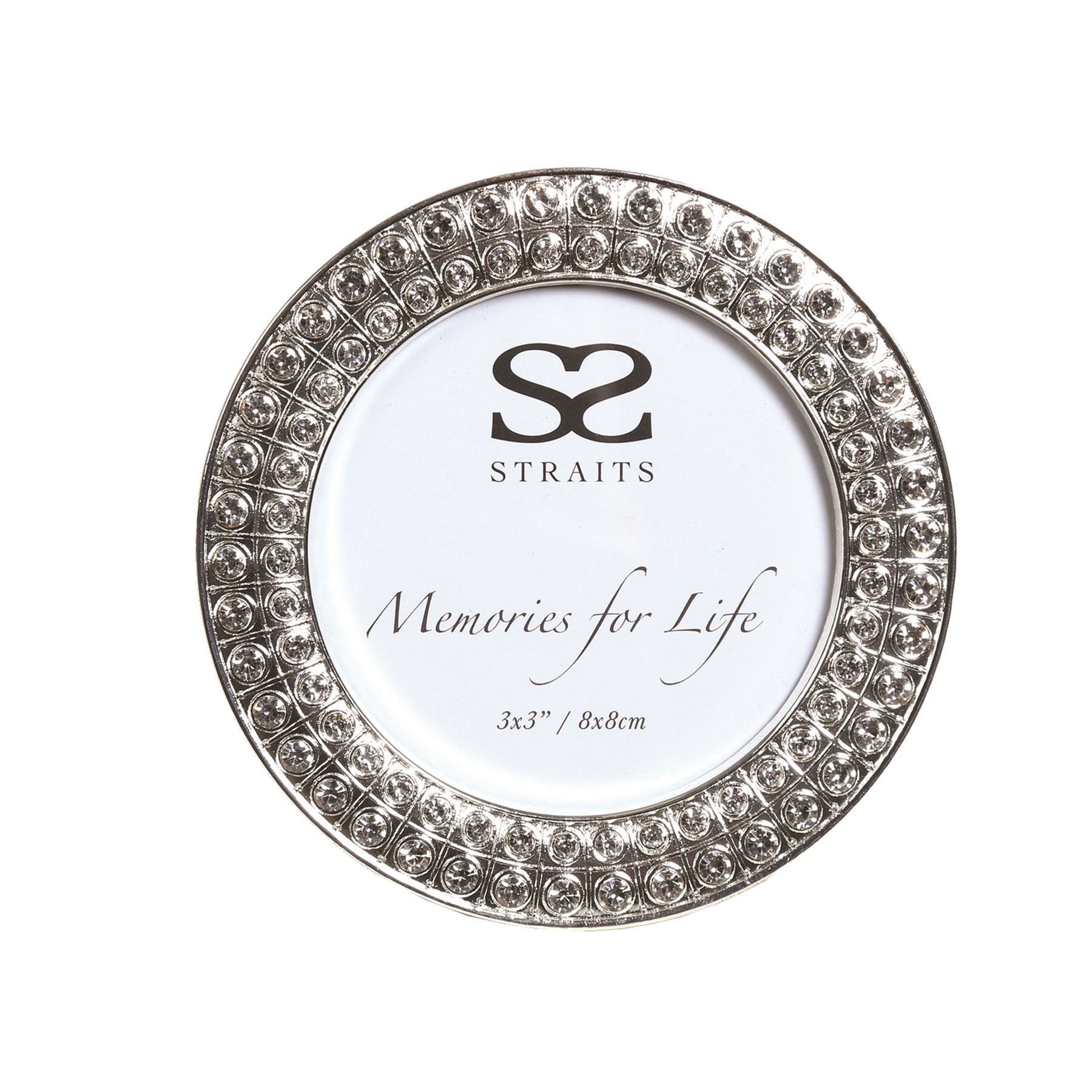 Jewel Round Photo Frame 3x3in (7.5x7.5cm)