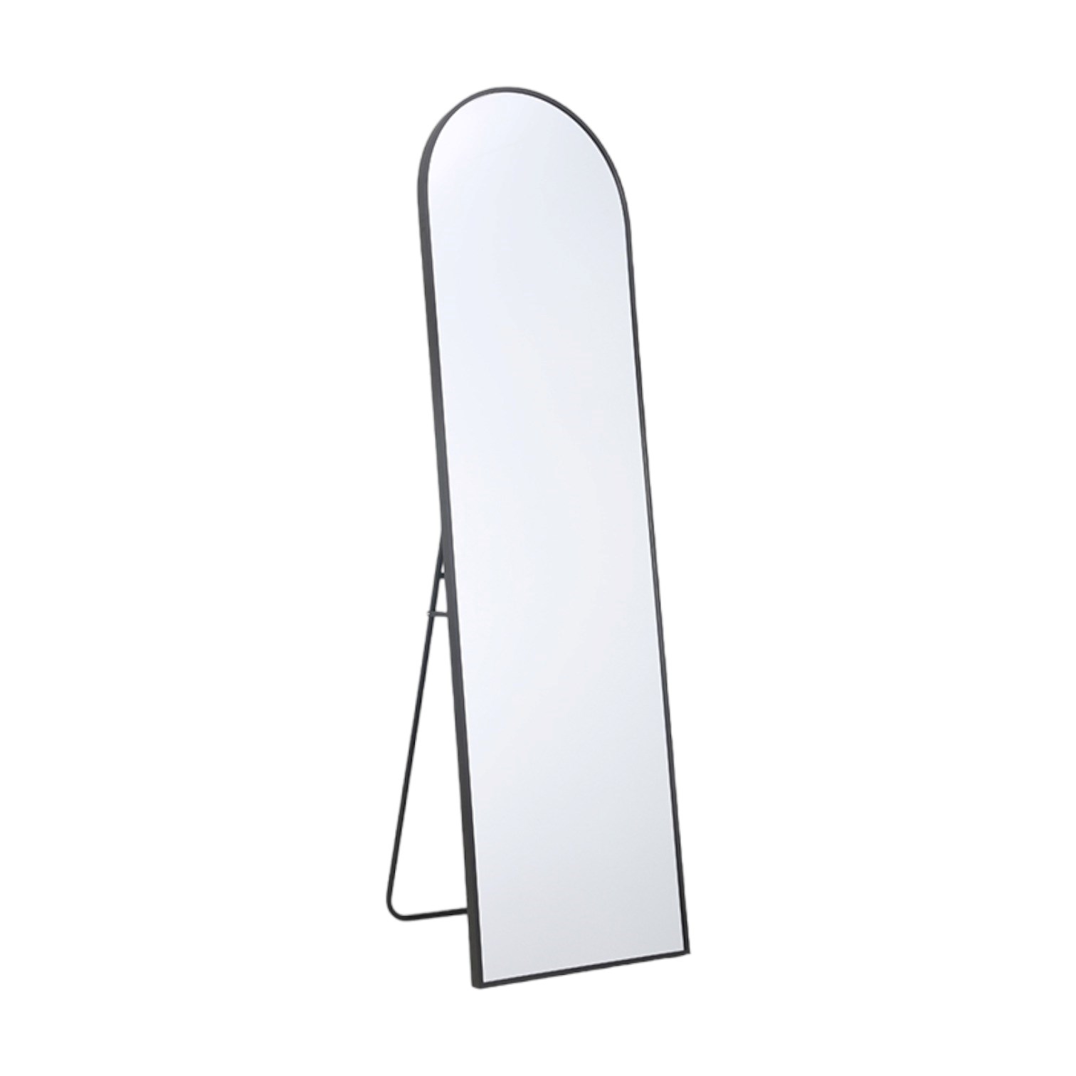 Arch Top Black Floor Standing Mirror 45x160cm
