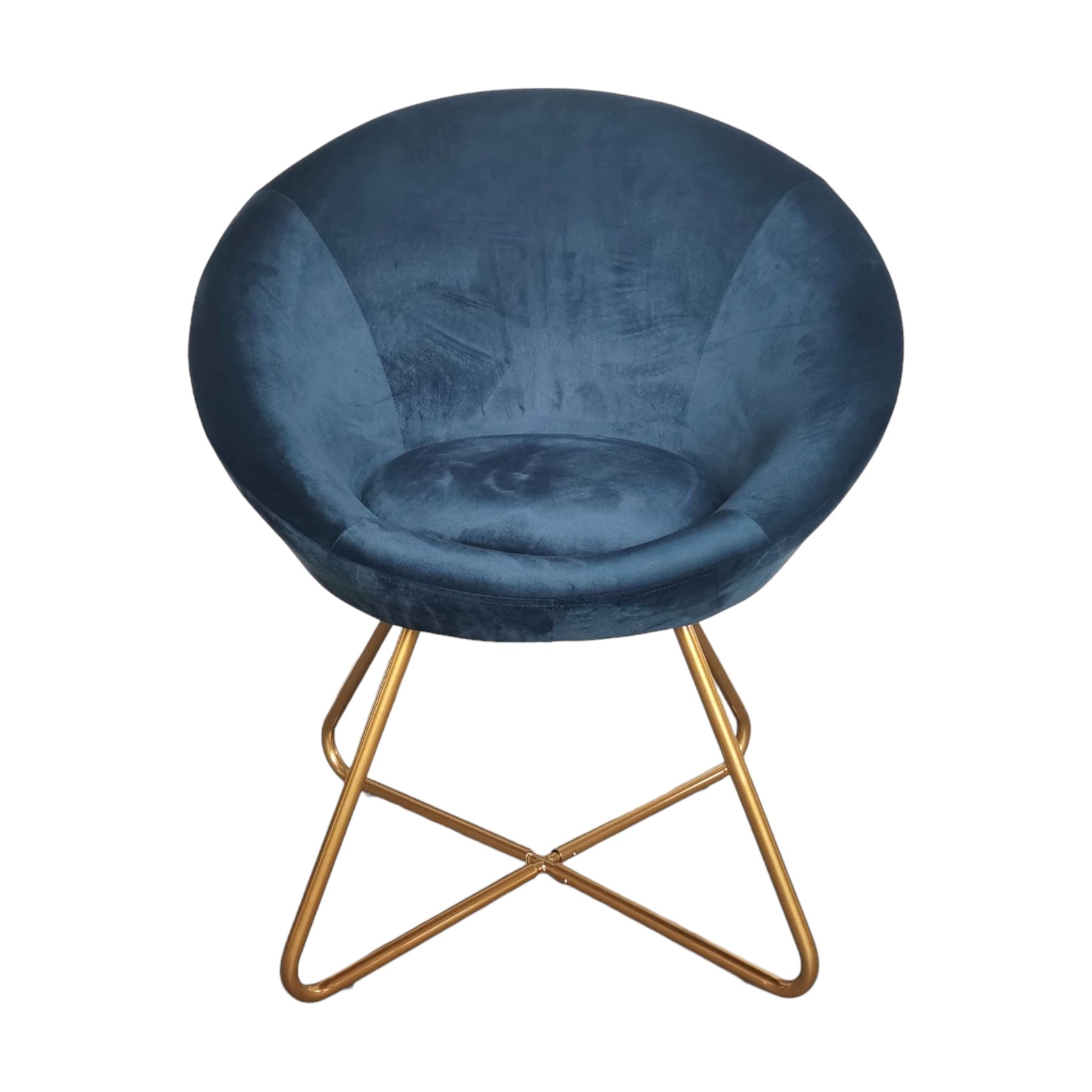 Blue Velvet Cocktail Chair 77cm