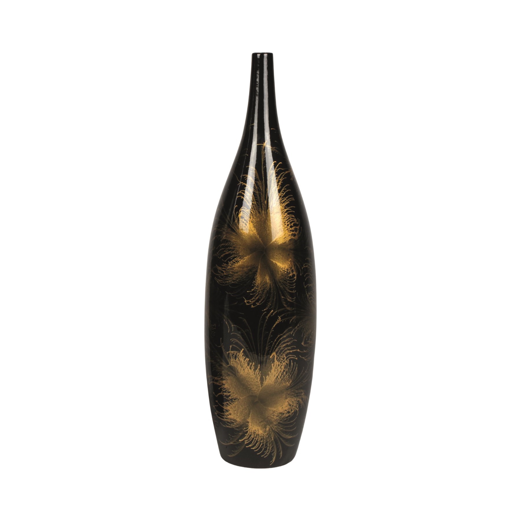 Firework Tall Narrow Neck Vase Gold 51cm