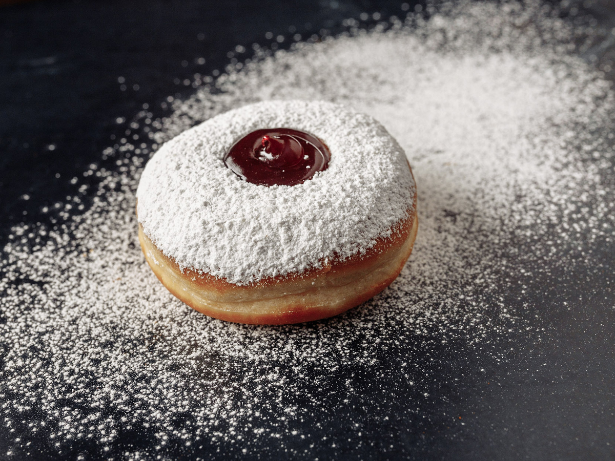 Donuts with cherry jam Order Delivery Donuts with cherry jam in