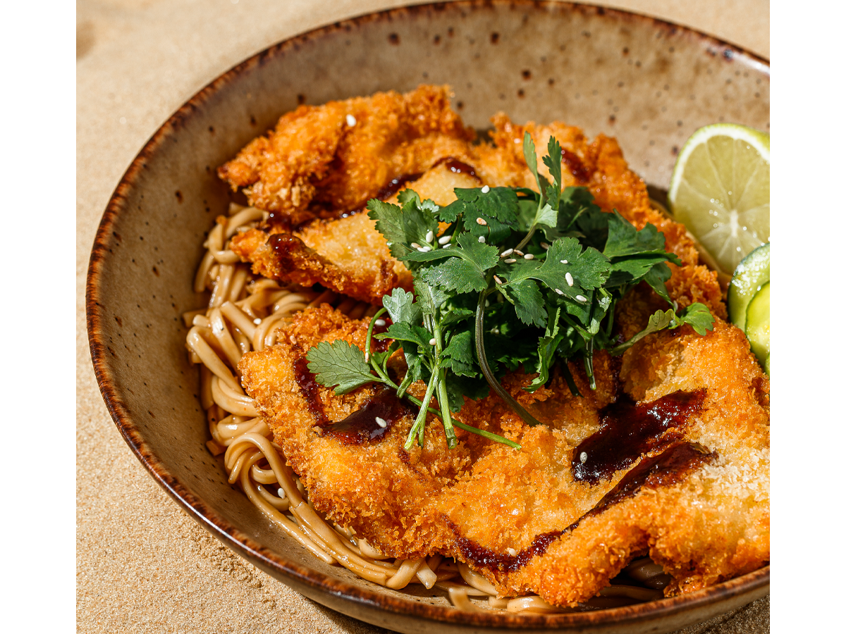 Chicken tonkatsu with udon noodles Order Delivery Chicken tonkatsu