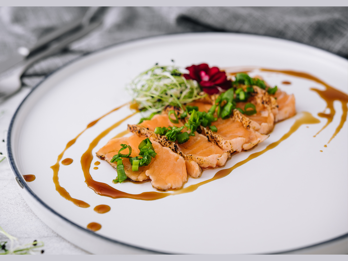 Lightly salted salmon with truffle oil Order Delivery Lightly salted