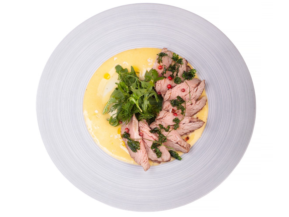 Veal roast beef with truffle sauce Order Delivery Veal roast beef with truffle sauce in