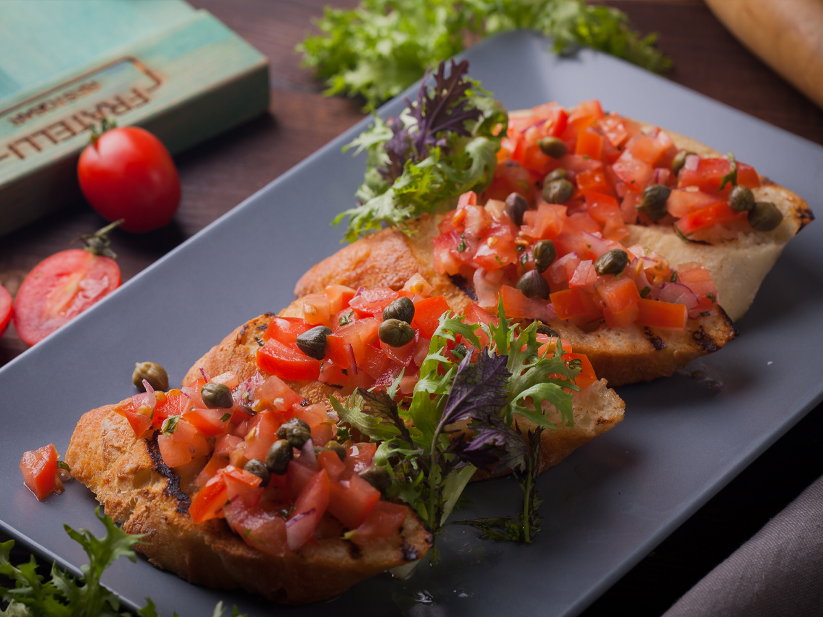 Bruschetta with tomato salsa Order Delivery Bruschetta with tomato