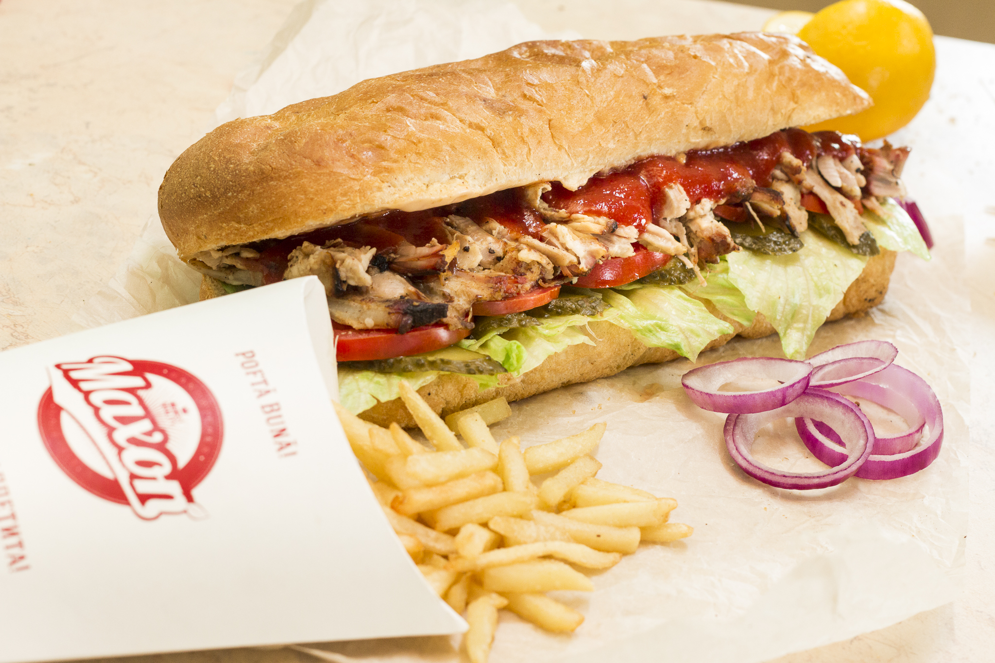 Sandwich with pork ribs Order Delivery Sandwich with pork ribs in