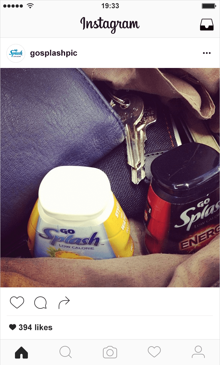 GoSplash Instagam account