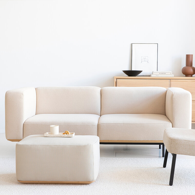 Giuseppe 3,5 zits zwart Eiken zwarte lak calvados kiezel7 - Studio HENK