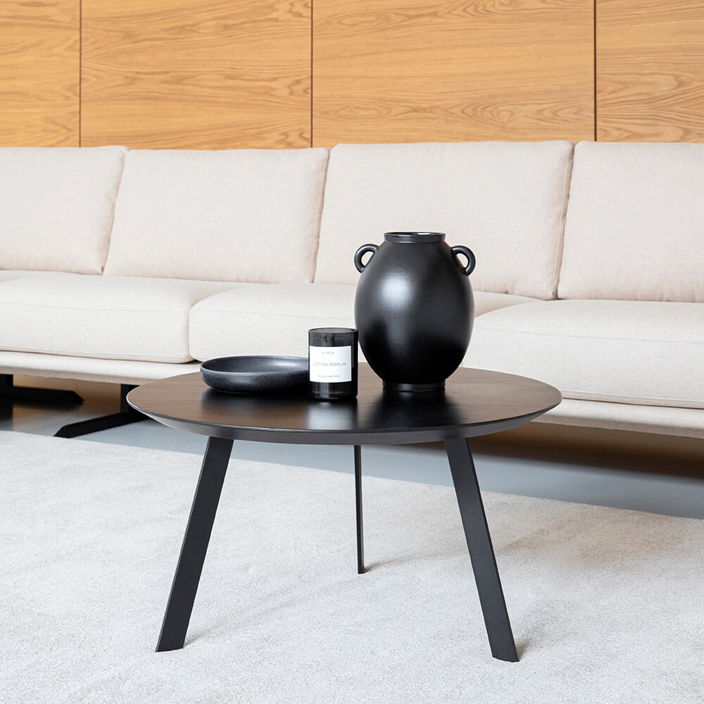New Co Coffee Table 70 Rond wit Eiken hardwax olie naturel 3062 (3062 ...