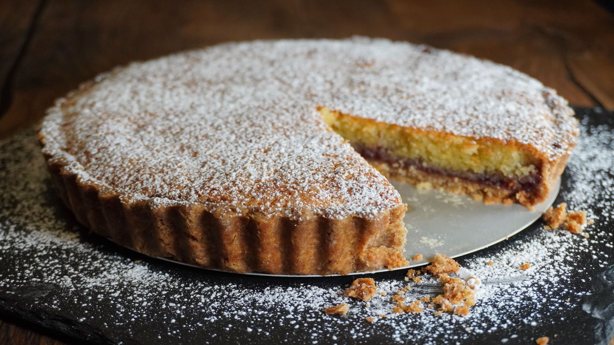 Bakewell Tart with Spelt shortcrust pastry base