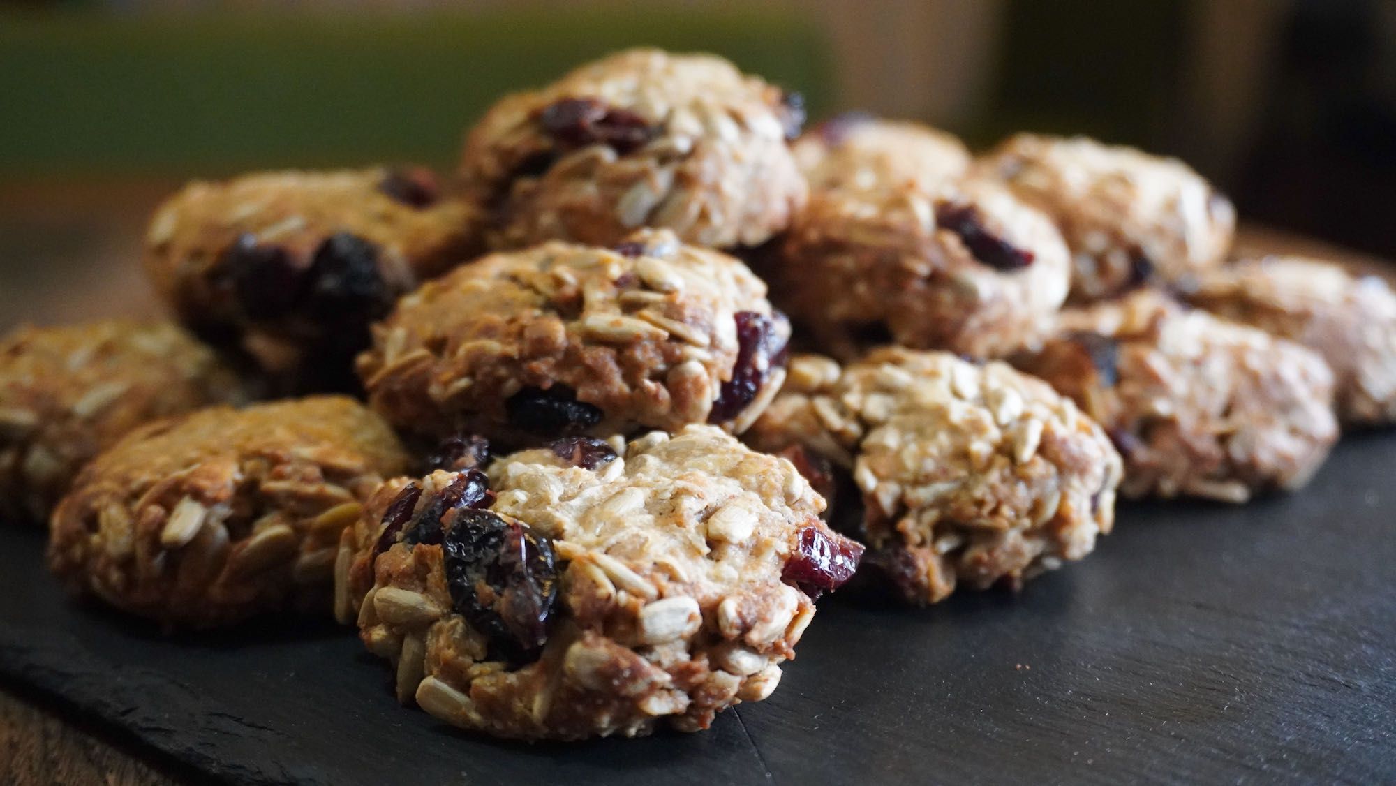 Spelt Sunflower Seed Fruit Cookies